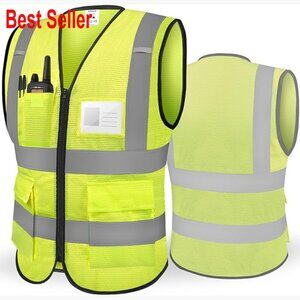 Reflective Safety Vest High Visibility Class II Mesh ANSI Standards